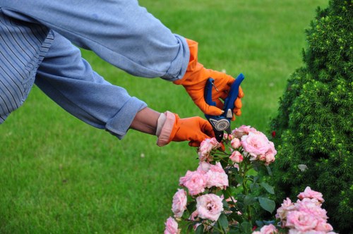 Segregated recycling bays with clear signage for garden waste